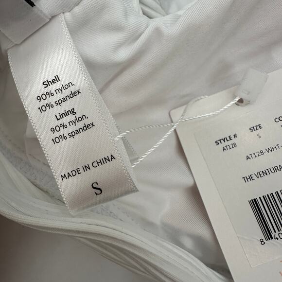 ANDIE SWIM The Ventura Ribbed Bikini Swim Top in White  // S - Picture 9 of 9